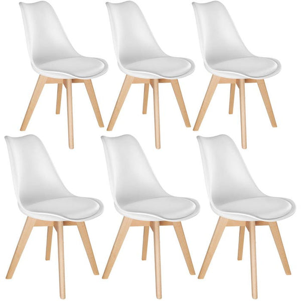 Set Esszimmerstuhl Frederikke weiss 6er Set