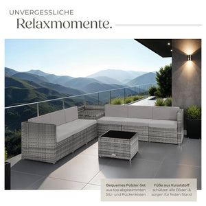 Rattan Lounge Verona grau