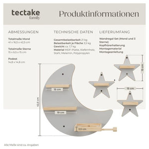 Tonie-Regal MyLittleStory Star für bis zu 25 Tonies grau