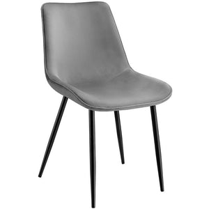 6er Set Stuhl Monroe Samtoptik grau