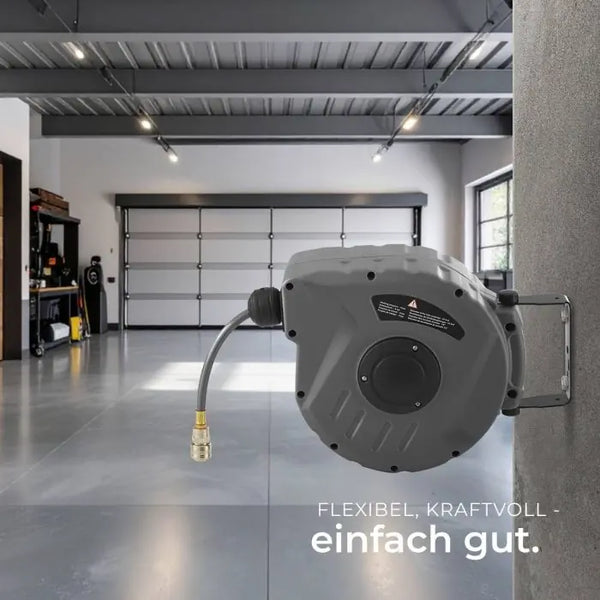 Druckluftschlauch mit Trommel grau 10 m