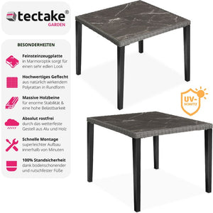 Rattan Tisch Tarent grau