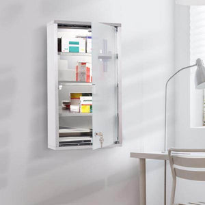 Medizinschrank | Edelstahl | Satiniertes Sichtglas