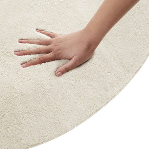 Tapis à poils courts Soft Zone crème Ø 120 cm 