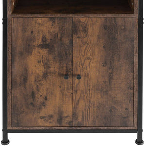 Highboard Doncaster Industrial Holz dunkel, rustikal