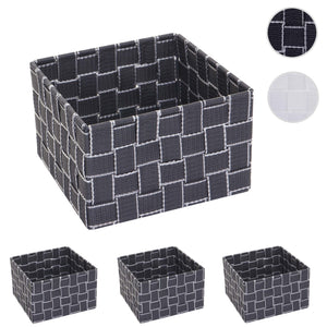 4er-Set Aufbewahrungskörbe Regalkorb Deko 12x19x19cm dunkelgrau