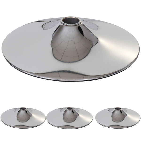4er-Set Fussteller chrom Ø41cm für Barhocker & Stühle