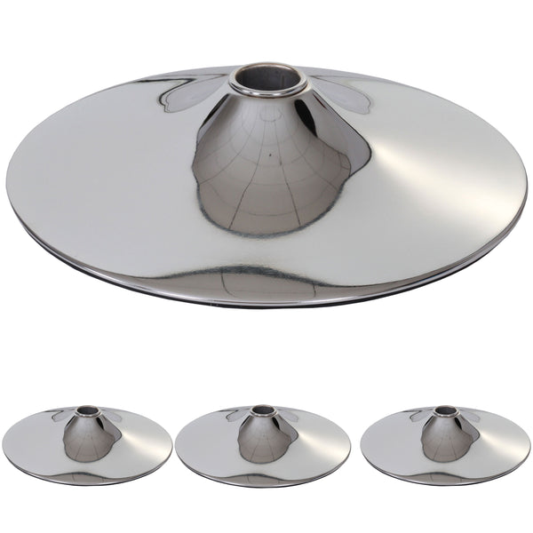 4er-Set Fussteller chrom Ø45cm für Barhocker & Stühle