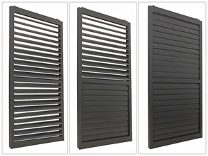 4er-Set Aluminium Schiebetür für Pergola Stanley 206x369cm