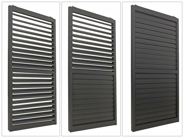 4er-Set Aluminium Schiebetür für Pergola Stanley 206x369cm
