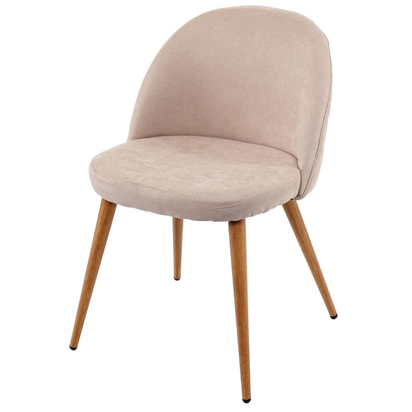 4er-Set Esszimmerstühle Retro 50er Jahre Stoff beige