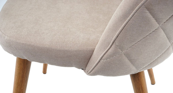 4er-Set Esszimmerstühle Retro 50er Jahre Stoff beige