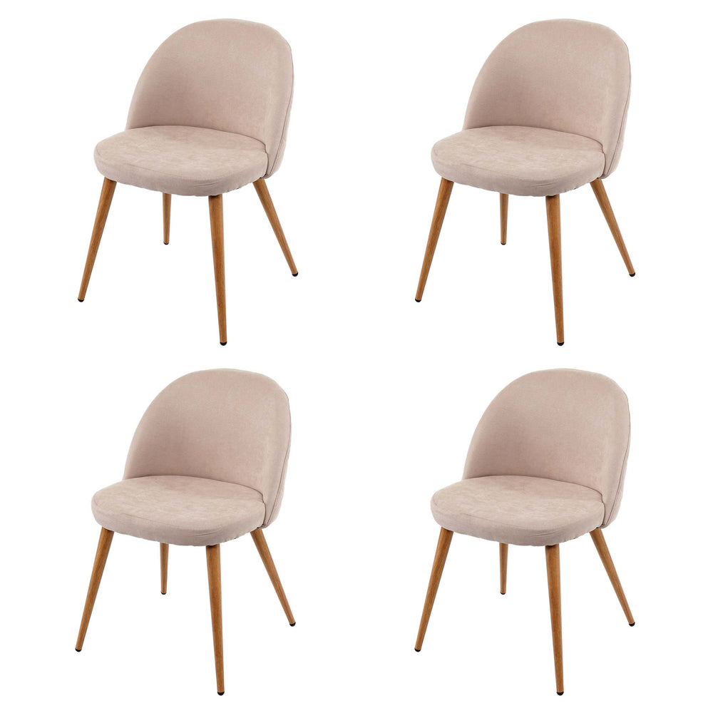 4er-Set Esszimmerstühle Retro 50er Jahre Stoff beige