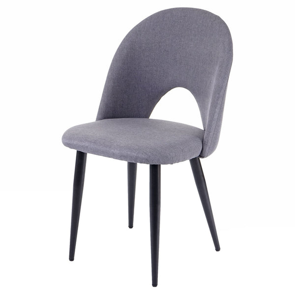 4er-Set Esszimmerstühle Stoffbezug für Küche & Esszimmer dunkelgrau