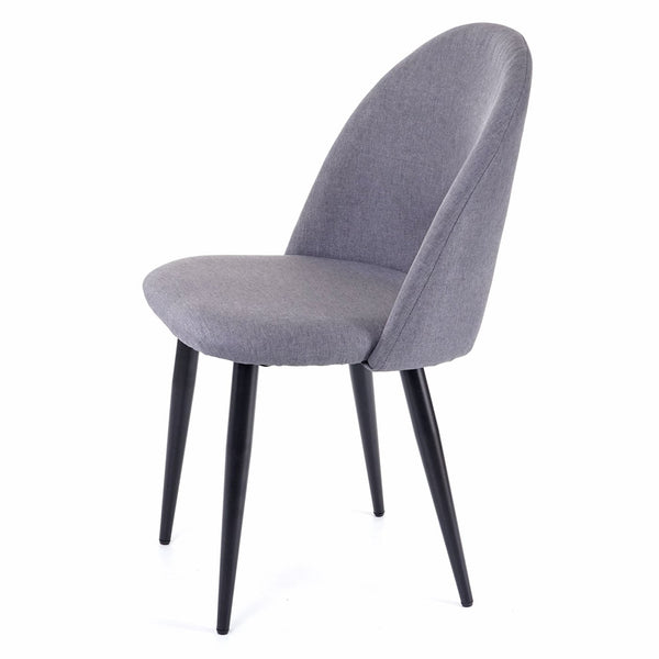 4er-Set Esszimmerstühle Stoffbezug für Küche & Esszimmer dunkelgrau