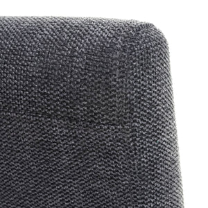 4er-Set Esszimmerstühle Textil mit dunklen Beinen anthrazitgrau