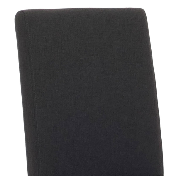 4er-Set Esszimmerstühle Textil mit hellen Beinen schwarz
