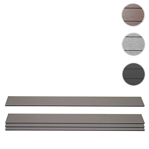 4er Set WPC Sichtschutz Latten Windschutz Bretter 1qm grau Savon