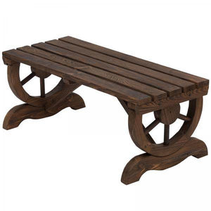 Gartenbank Sitzbank Gartenmöbel Rustikale Bank Massivholz Braun