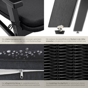 Rattan Stuhl Treviso schwarz