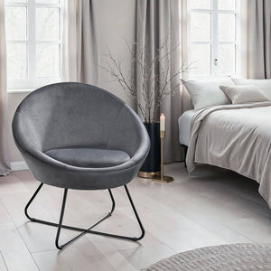 Cocktailsessel Centera Samtoptik anthrazit