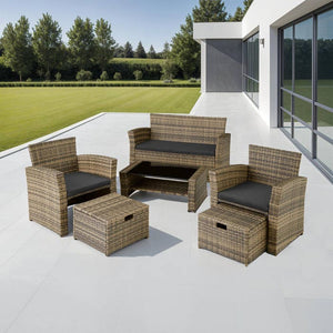 Rattan Sitzgruppe Modena natur