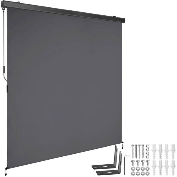 Eloise vertical awning, dark grey, 180 x 250 cm 