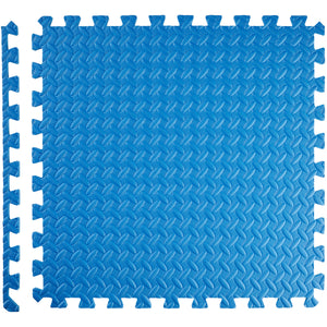 Floor protection mat, 12-piece set, blue