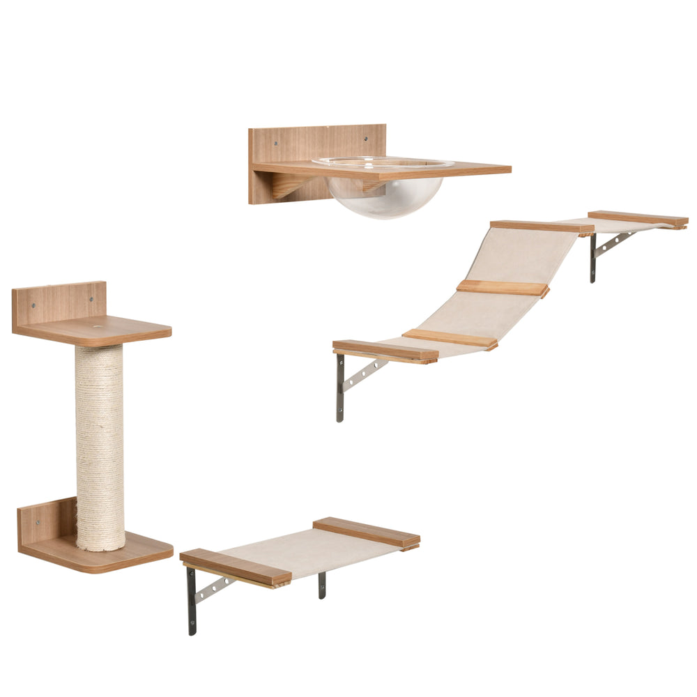 Mur d'escalade pour chats en 4 parties