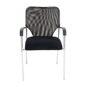 4x Besucherstuhl Tulsa stapelbar, Stoff/Textil