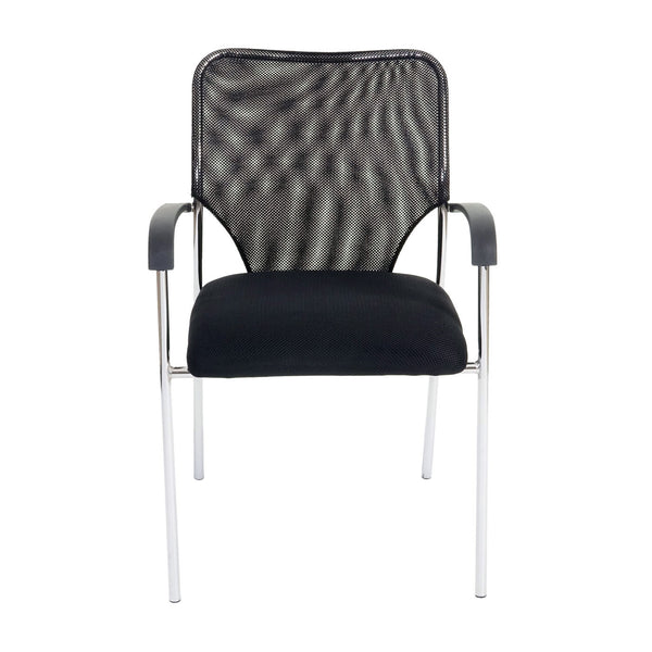 4x Besucherstuhl Tulsa stapelbar, Stoff/Textil