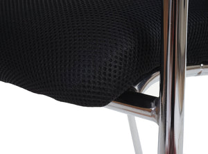 4x Besucherstuhl Tulsa stapelbar, Stoff/Textil