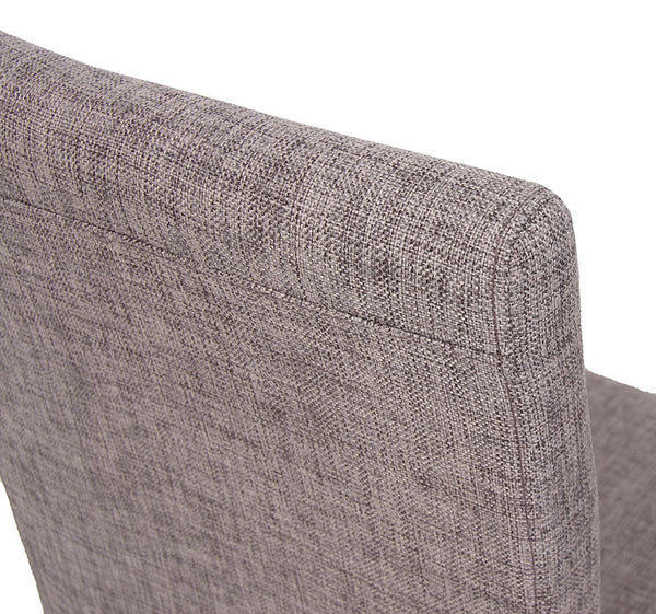 4x Esszimmerstuhl Littau ~ Textil grau dunkle Beine