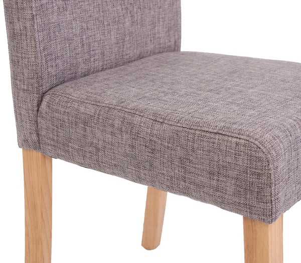 4x Esszimmerstuhl Littau ~ Textil grau helle Beine