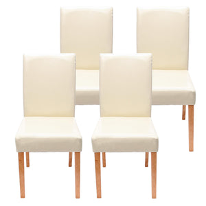 4x Esszimmerstuhl Littau creme helle Beine