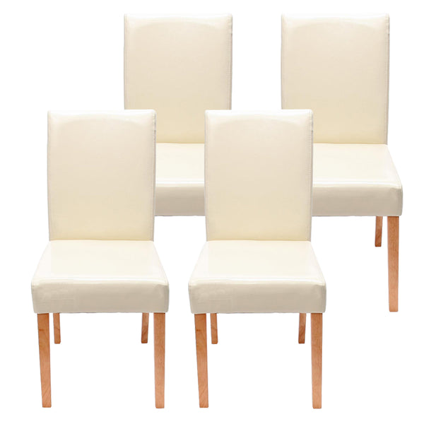 4x Esszimmerstuhl Littau creme helle Beine
