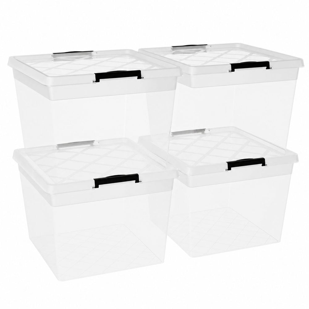 4x Aufbewahrungsbox 32 L mit Deckel