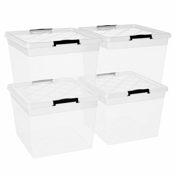 4x Aufbewahrungsbox 32 L mit Deckel