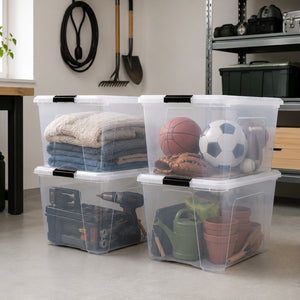 4x Aufbewahrungsbox 45 L mit Deckel