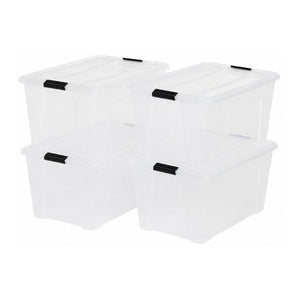 4x Aufbewahrungsbox 45 L mit Deckel