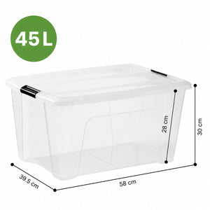4x Aufbewahrungsbox 45 L mit Deckel