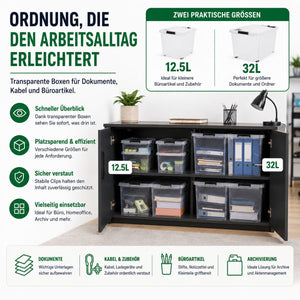 4x Aufbewahrungsbox 80 L mit Deckel