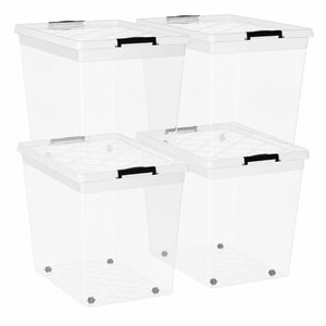 4x Aufbewahrungsbox 80 L mit Deckel