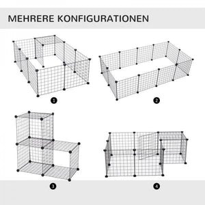 Gittergehege Freigehege Laufgehege für Kleintiere Laufstall Kleintierkäfig