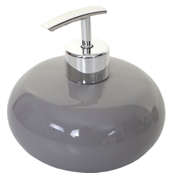 5-teiliges Badset Badaccessoires Keramik grau