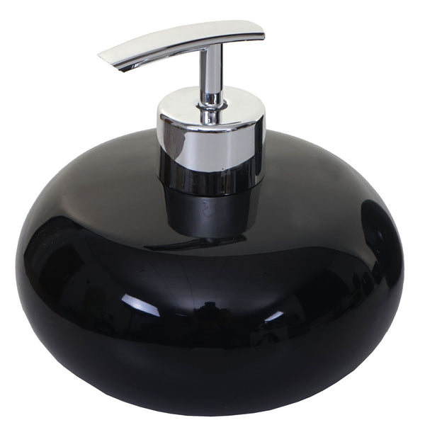 5-teiliges Badset Badaccessoires Keramik schwarz