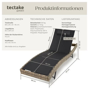 Rattan Sonnenliege Moana