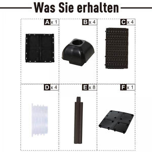 Gartenbeet Hochbeet Pflanzkasten 2-teilig Blumenkasten Abflusslöcher PP Braun