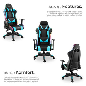 Tartaros gaming chair black/azure 
