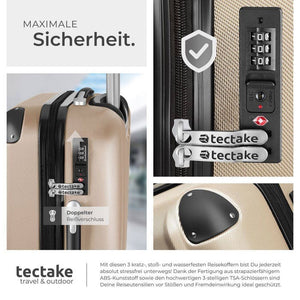 Reisekofferset Hartschale, beige